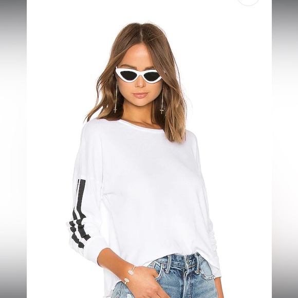 Michael Lauren Tops - Michael Lauren Keegan Crop Tee in White